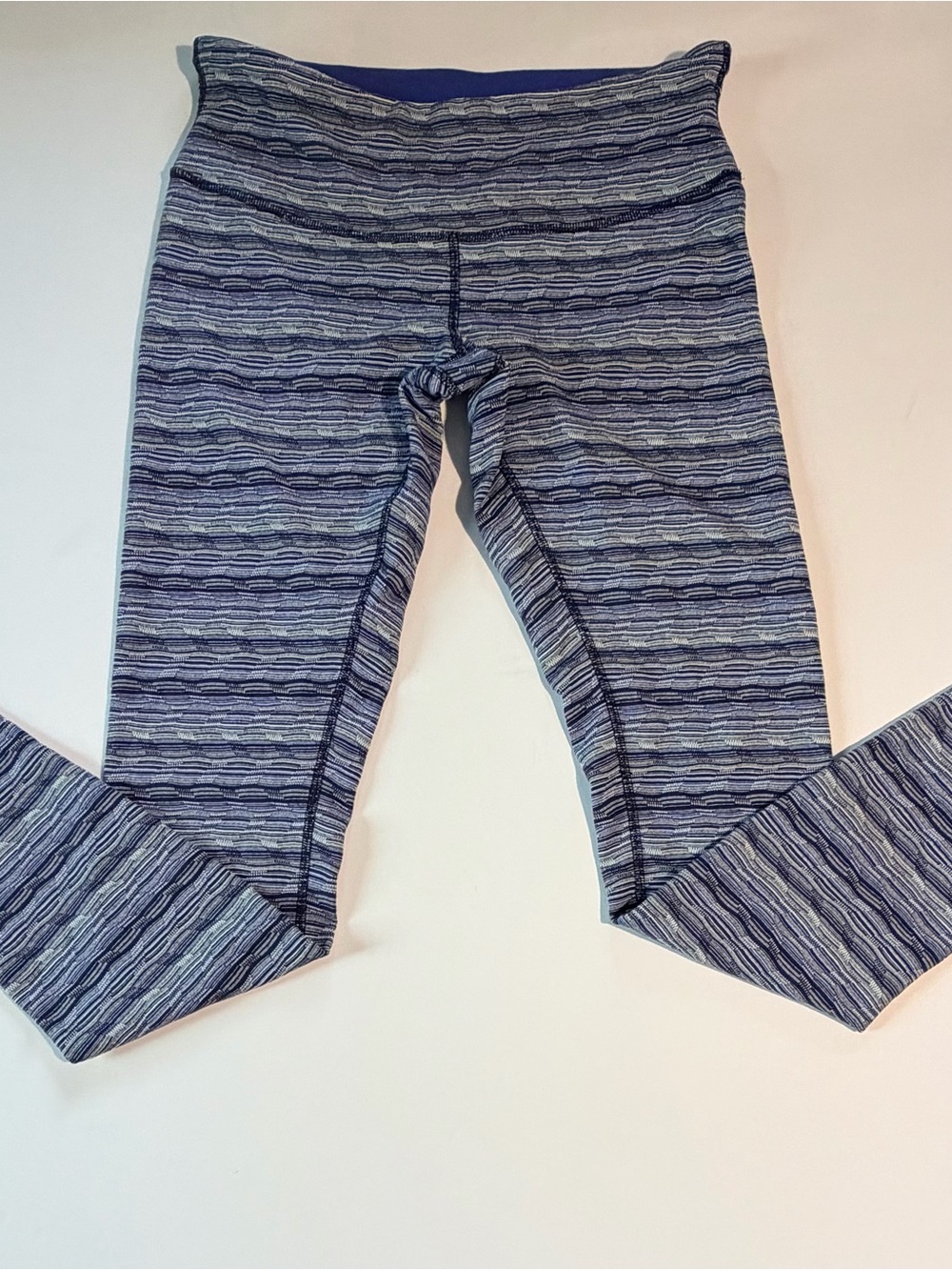 lululemon athletica Blue Striped Leggings